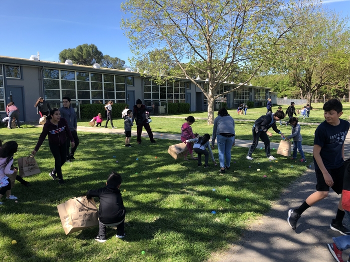 A big “Thank You” to Mrs. Castillo, the 7th Graders, and the Easter Bunny for an awesome egg hunt.